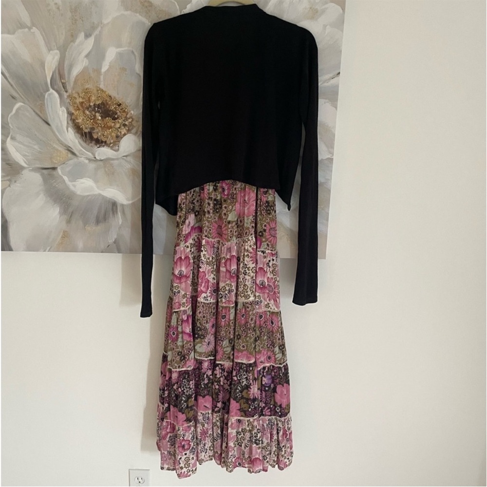 Spell Floral Patchwork Maxi Dress - Pink and Purple - Picture 6 of 16